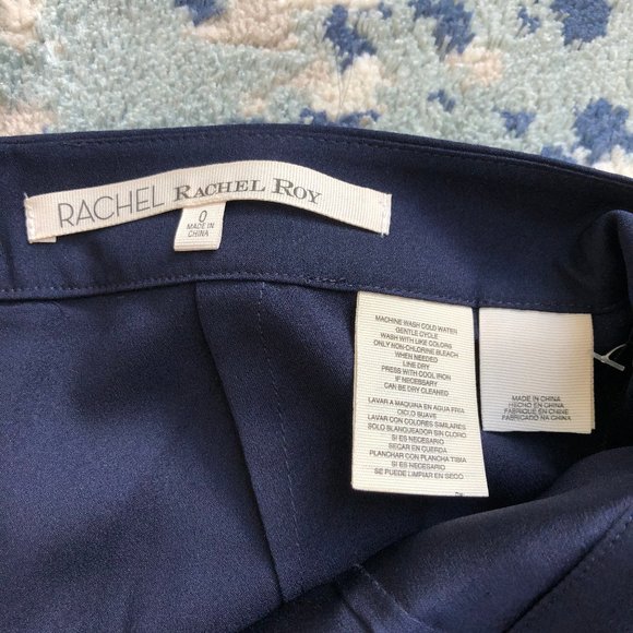 Rachel Rachel Roy Wrap Detail Gaucho Navy Pants - Picture 4 of 6